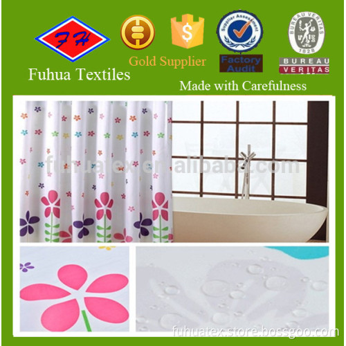 flower printed microfiber fabric /shower curtain fabric